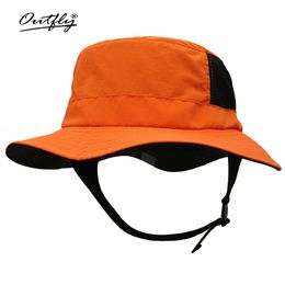 Stingy Brim Hats Beach surfing hat mesh breathable sun hat UPF50summer outdoor fishing with adjustable chin bucket hat water sports unisex 230512