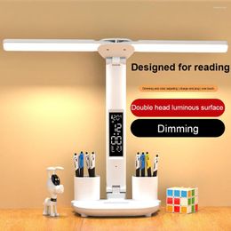 Table Lamps LED Desktop Decor Light Adjustable With Calendar Reading Desk Lights Touch Control Atmosphere Lamp Penholder For Home Office