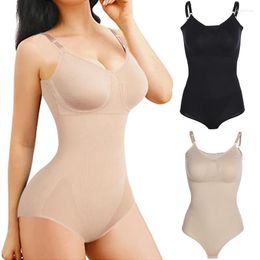 Women's Shapers Shapewear Bodysuit For Women Tummy Control Waist Trainer Vest Full Body Shaper With Built-In Bra Seamless Underwear