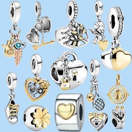 925 sterling silver charms for pandora jewelry beads Angel Wings Swan of Love Heart Charms Bead Pendant