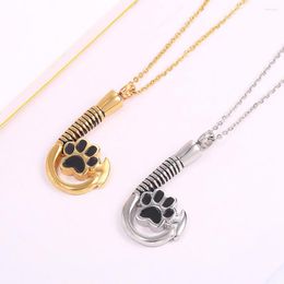 Chains Stainless Steel Cremation Pet Dag Urn Ash Pendant Necklace Jewelry Gift For Him