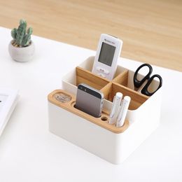 Tissue Boxes & Napkins Multi-cell Desktop Office Multi-purpose Storage Box Multi-function Remote Control Stationery Cosmetics