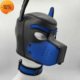 Massage Adult Bdsm Games Bondage Dog Hood with Constraint Neck Sleeve for Fetish Slave Cosplay Flirt Sex Toy Couples SM Erotic Product