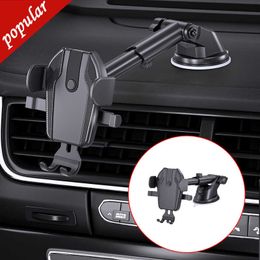 New Adjustable Sucker Car Phone Holder Mount Stand GPS Telephone Mobile Cell Support For iPhone 13 12 11 Pro Xiaomi Huawei Samsung