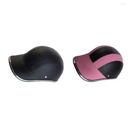 Motorcycle Helmets Half Face Helmet Protective Device Women Men Safe Riding Headgear Scooter Baseball Hat Caps Black