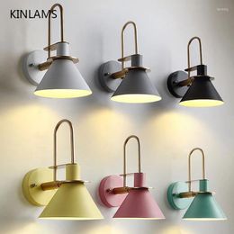 Wall Lamp Nordic Simplicity LED Lights Decor Trombone Shape Kitchen Dining Room Bedroom Foyer Study Bedside Aisle Children