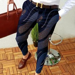 Men's Pants 4 Year Men Slim Fit Print Zipper Button Trousers Suit Male Casual Fashion Long