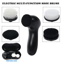 Shoe Brushes High Quality Portable 3In1 Electric Brush Sofa Car Seat Leather s Cleaning And Maintenance Shine For Travel 230512