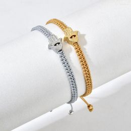 Charm Bracelets ZMZY Copper Hamsa Hand Eye Beads Lucky Braided Rope Chain Bracelet For Women Men With Good Luck