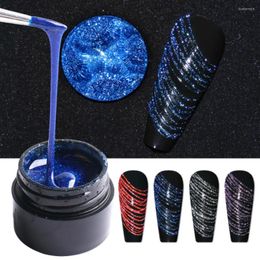 Nail Gel Reflective Spider Diamond Glitter Disco Wire Drawing Nails Polish Web Line DIY Art Painting Lacquer LA1922