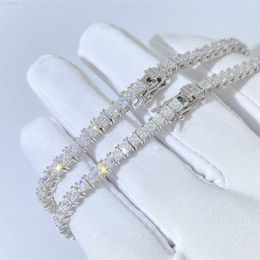Best Selling Items Iced Out Diamond Sterling Silver Fashion Jewelry Tennis Moissanite Bracelet