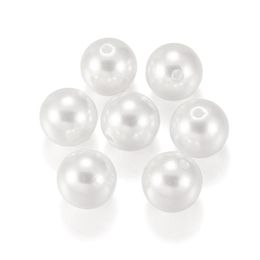 Beads Other 3-20mm With Hole Ivory Plastic Imitation Pearl Spacer White Loose For DIY Beaded Jewellery Making Finding AccessoriesOther