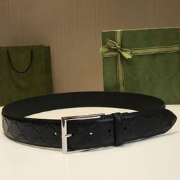 Durable Leather Belt Mens And Womens Embossed Unique Design Belt Simple Stylish Style 4.0CM Width