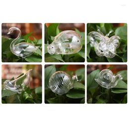 Watering Equipments 1Pc Automatic Glass Device Cartoon Animal Shaped Houseplant Flowers Transparent Water Pot