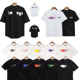 Mens Women Designers T Shirt Fashion Men plam tee Fashion Bear Logo Tshirts Clothing Chothes Short Sleeved Tshirt Tees Black White Fashion Man Breathable tees