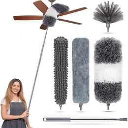 Dusters 2023 Scalable Duster Brsuh Spider Web Dusting Chenille Ceiling Stair Dust Corner Remover Household Cleaning Home Telescopic Tool 230512