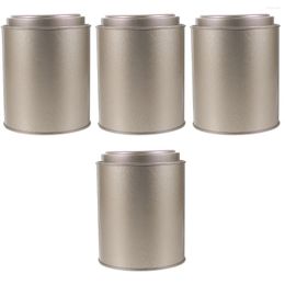 Storage Bottles 4 PCS Flour Sugar Containers Ornament Kitchen Canisters Sets The Lid Scented Tea Tins Food Jars Coffee