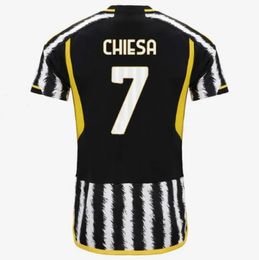 Fans Player Soccer Jerseys 2023 2024 Home Away MILIK DI MARIA VLAHOVIC KEAN POGBA CHIESA Mckennie LOCATELLI Football Shirt 22 23 24 Kits Men Best Jersey