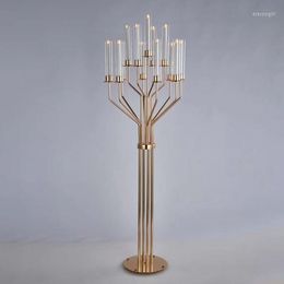 Candle Holders 5pcs)1.6m Christmas Metal Holder Tall Candlestick With Acrylic Floor Stand Candelabra Yudao1275