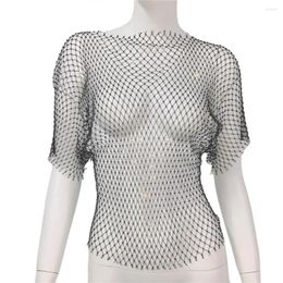 Women's Blouses Sexy Women Party Cover Up See-through Stage Performance Thin Cosplay Nightclub Top