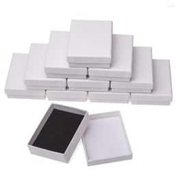 Jewellery Pouches Paper Packages Cardboard Bracelet Boxes Rectangle Square Gifts Present Storage Display Box For 15/18/24p/30cs
