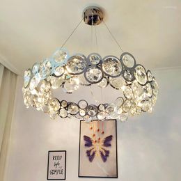 Chandeliers Modern Luxury K9 Bubble Crystal Lighting Chrome Lustre Ceiling Pendant Fixtures For Living Home Decoration Lamp