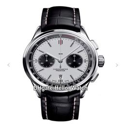 New Premier B01 Steel Case AB0118221G1P1 VK Quartz Chronograph Mens Watch Stopwatch White Dial Leather Strap Watches Hello Watch 6242L