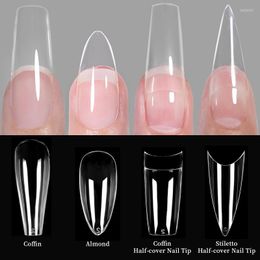 False Nails 500pcs/bag Nail Tips Press On Fake Clear Natural Full Half Cover French Acrylic Ballet Coffin Fingers Art Accessories