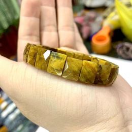 Strand Yellow Tiger Eye Stone Beads Bracelet Natural Gemstone Jewellery Bangle For Women Men Wholesale !