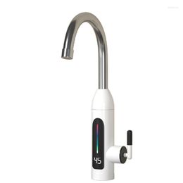 Kitchen Faucets Display Cold Water Heating Electric Heater Dual-Use Tankless Quickly Tap With LED EU Plug