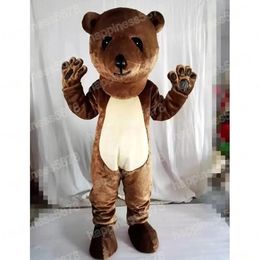 Simulation brown bear Mascot Costumes High quality Cartoon Character Outfit Suit Halloween Adults Size Birthday Party Outdoor Festival Dress