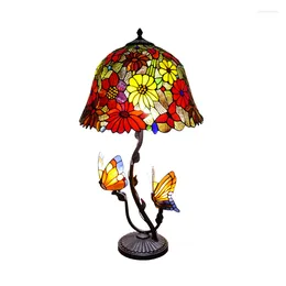 Table Lamps Tiffany's American Luxury Warm Festive Lamp Living Room Wedding Retro Decoration Romantic