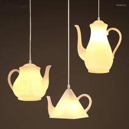 Chandeliers Northern Europe Simple Pendant Lamp Creative Teapot Suspension Luminaire Personality Bar Lights Restaurant Art Deco Ligh