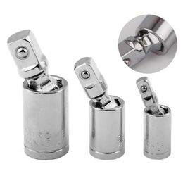 Contactdozen 3PCS 360 degree rotating socket wrench steering adapter 1/4" 3/8" 1/2" sleeve joint ratchet wrench extension bar tools converter