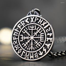 Pendant Necklaces Vegvisir The Viking Necklace For Men Wolf Stainless Steel