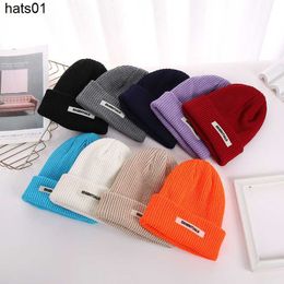 ESSENTIALS Letter Labelled Guapi Hat Knitted Hat Big Headband Small Cap Personalised Couple Woollen Hat