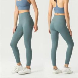 Designer Womens Lulu Align Leggings Top Lu Yoga Knee Length Women Gym Legging High Waist Pant Elastic Fiess Lady Outdoor Sport3084141