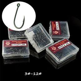 1000pcs 10box 10 Models Mixed 3#-12# Ise Hook High Carbon Steel Barbed Fishing Hooks Fishhooks Pesca Tackle Accessories KU-661303o