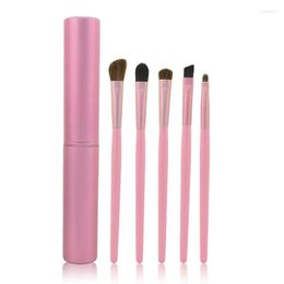 Makeup Brushes 5PCS/Set Professional Horse Hair Eyeshadow And Eyeliner Set Eye Tool Cosmetic Kit With Round Tube For You