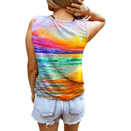 Women's Tanks Sleeveless V Neck Tank Tops For Women Loose Shirts Fit Causal Summer Floral Printed T Black Bra Active Graphic