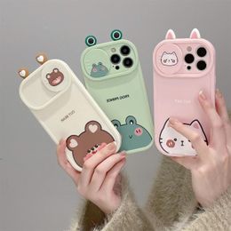 Designer Phone Case Cartoon Three-dimensional Ears Suitable for iPhone 11 12 13 Pro max XR XSMAX All-inclusive Silicone Soft Case Anti-fall 7 8 plus