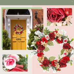 Decorative Flowers Party Garland Hanging Wall Decor Wreath Wedding Window Home Door Cordless Holiday Trim Set Hat