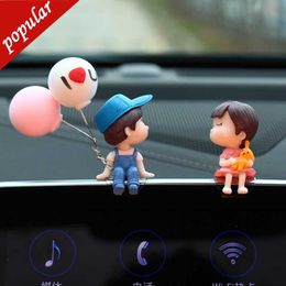 New Car Decoration Cute Cartoon Couples Action Figure Figurines Balloon Ornament Auto Interior Dashboard Accessories for Girls Gifts