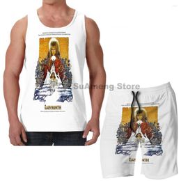 Men's Tracksuits Summer Casual Funny Print Men Tank Tops Women Labyrinth (5) Board Beach Shorts Sets Fitness Sleeveless Vest