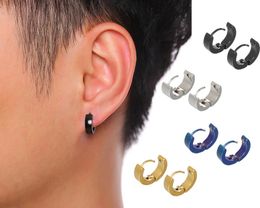 Stud Earrings Unique Small Hoop For Men Woman Punk Geometric Piercing Earring Hip Hop Stainless Steel Fashion Cool Ear JewelryStud