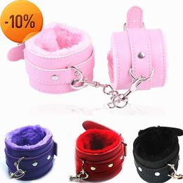 Massage Sex Toys Handcuffs 1Pair PU Leather Restraints Bondage Cuffs Roleplay Tools Erotic Handcuffs for Couples GameSex Products Sexy