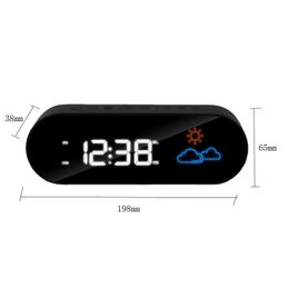 Clocks Accessories Other & Weather Station Led Digital Alarm Clock Raido Snooze Bedside Electronic