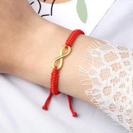 Strand High Quality Metal Word 8 Pendant Briaded Bracelet Handmade Lucky Rope Bangles Couple Woven Wristband Pulsera Jewellery Gift