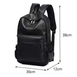 Designer- Fashion Men Backpack Men's Backpacks for Teenager Luxury Designer PU Leather Backpacks Male High Quality Travel281I