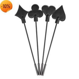 Massage Sex Adult PU Leather Bondage Spanking Paddle with Hearts and Spades of Fetish Punish Stimulate Game Hand Beat for Couples Flirt